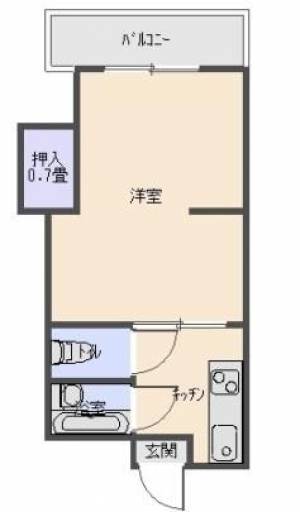 アークマンション　川之江の2K賃貸マンション 308の間取り画像