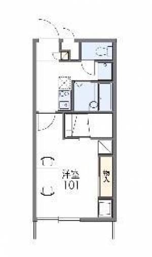 レオパレスエスペランサ2002　伊予三島の1K賃貸アパート 205の間取り画像