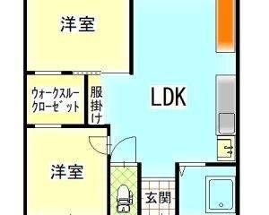 リバー　伊予三島の2LDK賃貸アパート 5の間取り画像