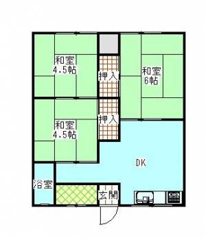 コーポ石川　伊予三島の3DK賃貸アパート 1の間取り画像