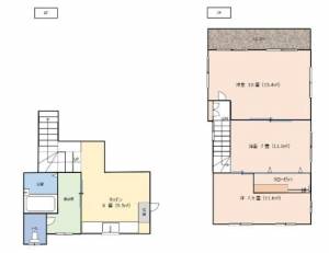 エスポワール川之江　川之江の3DK賃貸アパート 2の間取り画像