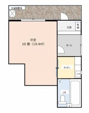 エスポワール川之江　川之江の1K賃貸アパート 1の間取り画像