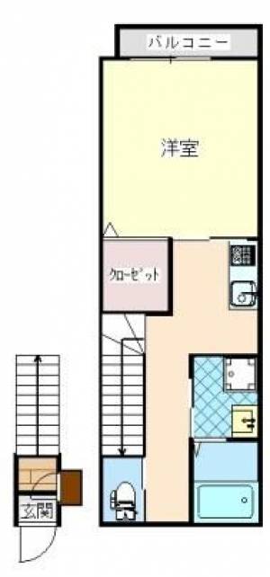 仮）妻鳥アパート　川之江の1K賃貸アパート B205の間取り画像