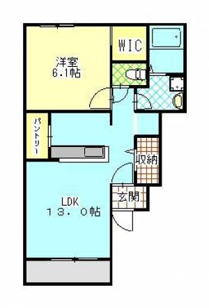 チェリーパレス　伊予三島の1LDK賃貸アパート C101の間取り画像