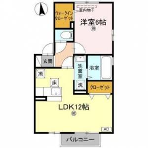 Una casa comoda　-の1LDK賃貸アパート 101の間取り画像