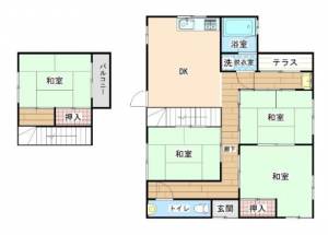 薦田邸　川之江の4DK賃貸一戸建て 1の間取り画像