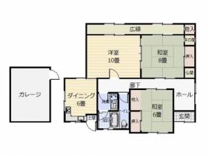 白川邸1　川之江の4DK賃貸一戸建て １の間取り画像