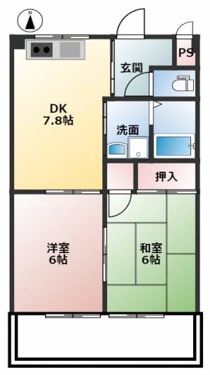 セントラルハイツ 203の間取り画像