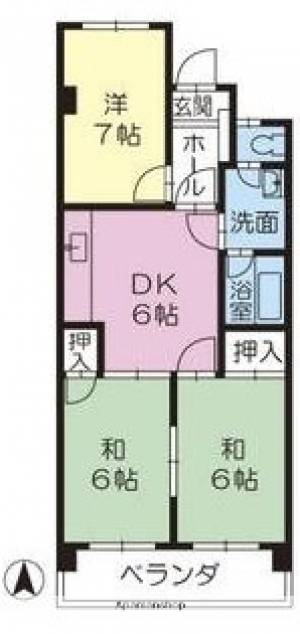 第一吉田マンション 201の間取り画像