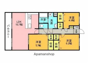 サントノーレ石手 803の間取り画像