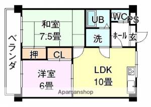 第7ゴトービル 410の間取り画像