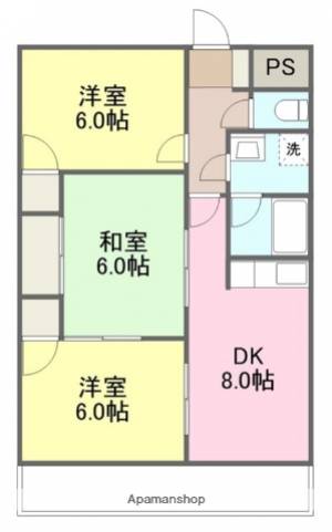 キャステール枝松 503の間取り画像