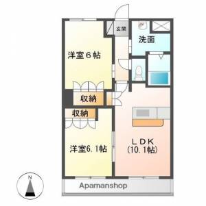 サンライズ・Ｍ 106の間取り画像