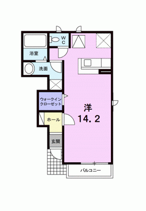 アヴニールＫ　Ｂ 103の間取り画像