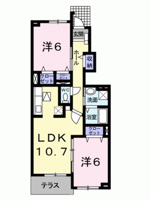 ソレイユＫ枝松Ｂ 102の間取り画像