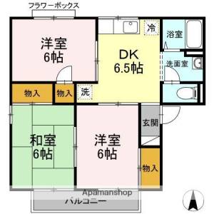 ベルメゾンおち　Ａ棟 A201の間取り画像