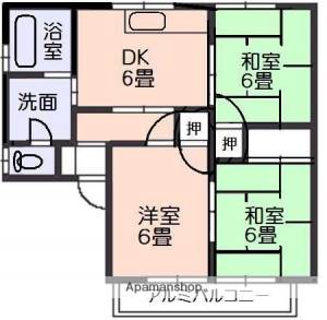 フレグランス乃万 202の間取り画像