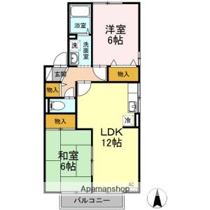 ガーデンコート　Ａ棟 A201の間取り画像