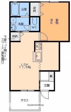 トレジャーシャイン 103の間取り画像