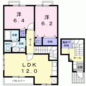 リヴァーパークＢ 201の間取り画像