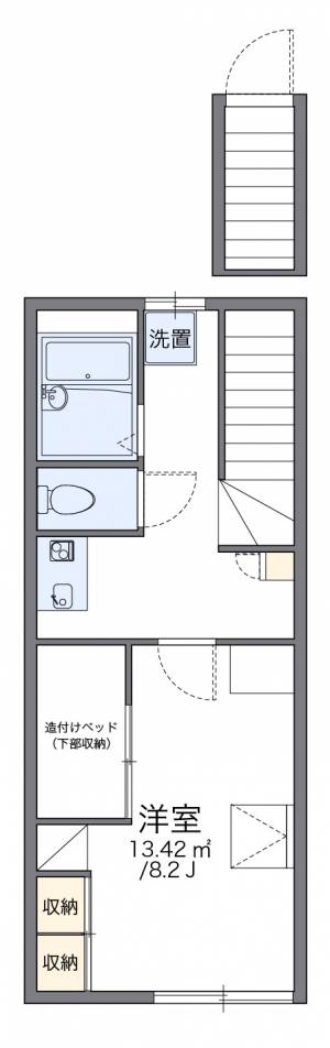 レオパレス竹乃井 205の間取り画像