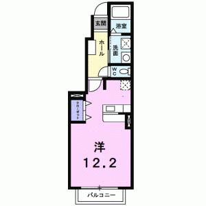 セレノ東野　Ａ 102の間取り画像