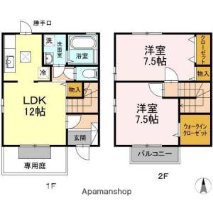 リヴェール・シャトレー　Ａ棟 A101の間取り画像