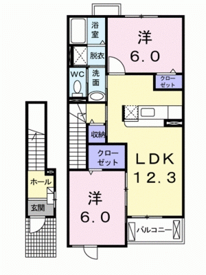 リヴァーパークII　Ｃ 202の間取り画像