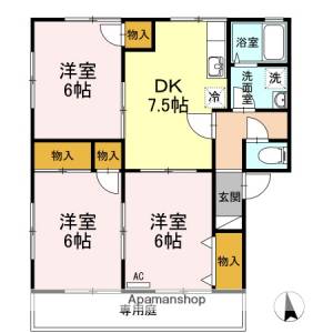 ハイカムール北久米 101の間取り画像