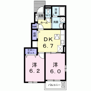 メルヘン・シュロスＢ 101の間取り画像