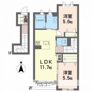 アトリエール北井門 201の間取り画像