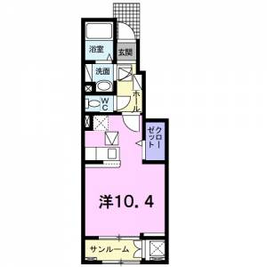 キャトルセゾン北久米　III 106の間取り画像