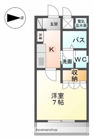 シャイン・ヒルズ久米 106の間取り画像