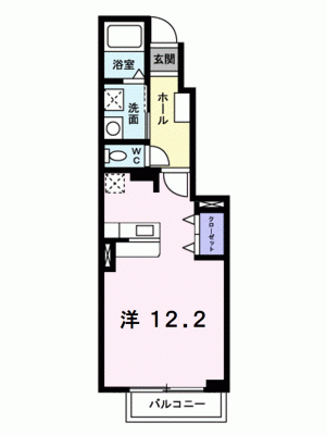フルール　Ａ 102の間取り画像