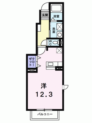 プラシード小坂Ｂ 101の間取り画像