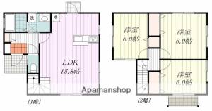 ラフィネ桑原 1の間取り画像