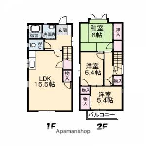 上瀧住宅　Ａ棟 1の間取り画像