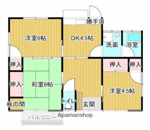 仙波貸家 1の間取り画像