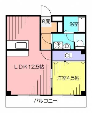 グランパレスパゴダ／高知市朝倉丙／1LDK 311の間取り画像