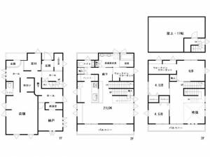 高知市南御座 【サロン店舗】 の間取り画像