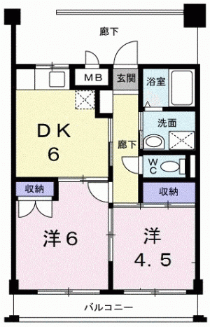 コーポ　くるみの木 202の間取り画像