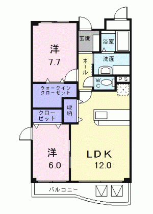 フィオーレ鏡川 の間取り画像