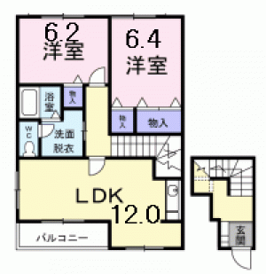 ラフィネ　駅南 201の間取り画像