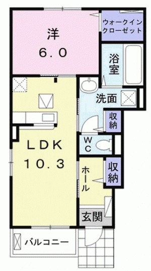 メゾン　ミモザ　Ｄ 101の間取り画像