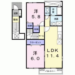 ヴィオラ・ブローテ 201の間取り画像