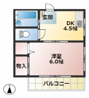 コーポK&T 302の間取り画像