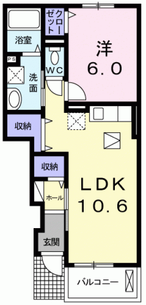 フェリーチェ　ラパン 103の間取り画像