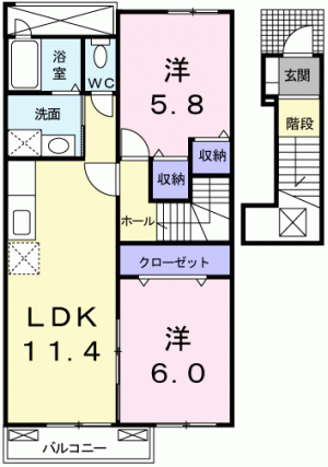 ブリーズ・横浜 202の間取り画像