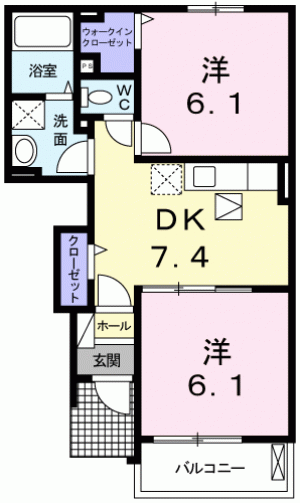 アンジュ 102の間取り画像