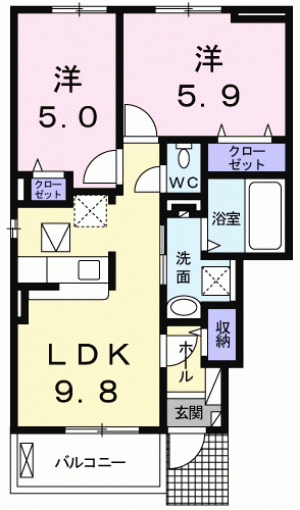 メゾンＫＭ 101の間取り画像